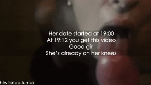 Caption Cheating Cockslap Cuckold First Date Porn GIF