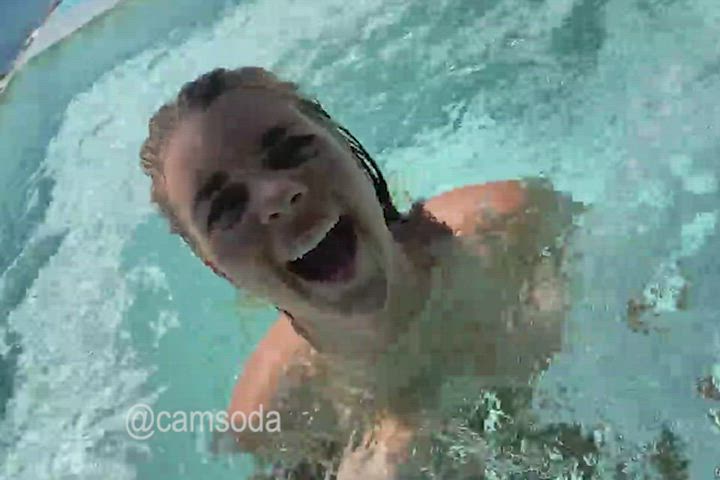 huge tits boobs Bouncing boobies lovely Gabbie Carter Natural breasts Pool young boobies Porn GIF