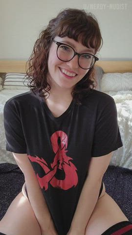 Bad Dragon Dildo Glasses Nerd Riding Tentacles Porn GIF