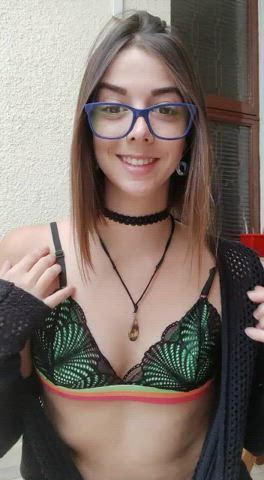 Brazilian girl latina Nipples Short Hair Small tits breasts Porn GIF