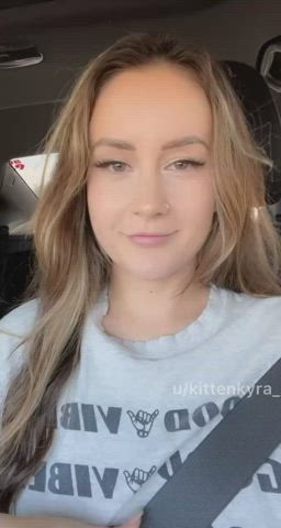 tits sweet Flashing NSFW Natural boobies Nipples ravishing cute White lady GF woman Porn GIF