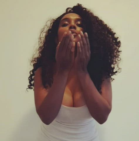 African asian Babe enormous titties Busty ebony gigantic boobs Kiss thin Porn GIF