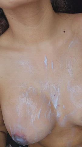 giant tits Colombian spunk In Mouth jizz On boobs Cumshot latina latina OnlyFans Sex Toy Porn GIF