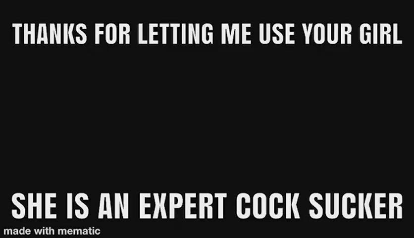 huge dick oral sex Caption Cheating Cuckold swallowing White bitch girlfriend chick fiance Porn GIF