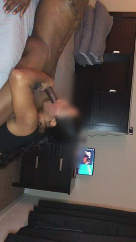 Amateur BBC giant rod oral sex Cuckold sperm In Mouth Facial Hotwife hispanic Monster dick Porn GIF