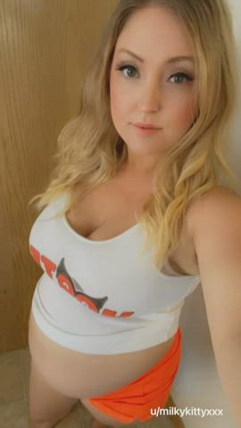 Belly Button monstrous breasts Fansly Fetish Lactating MILF Mom OnlyFans Pregnant Porn GIF