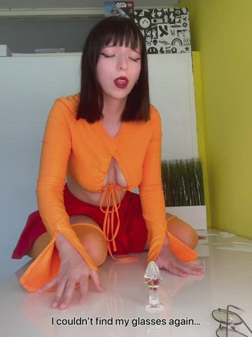 Amateur big behind butt behind Plug Cosplay Nerd Shaved cunt young TikTok Porn GIF