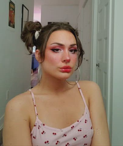 Babe Belle Delphine charming girls Submissive swallowing Tongue Fetish Trans chick Uncut Porn GIF