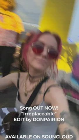 18 Years cougar Barely Legal Club Dancing Festival Nightclub thin petite Small tits Porn GIF