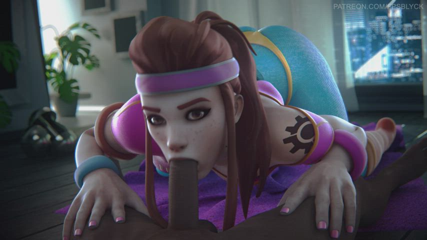 Animation BBC blowjob Hentai Overwatch POV Pornstar Rule34 Porn GIF
