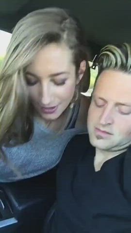 Amateur bj Car Sex Cheating Exhibitionist older Mom Outdoor ex-wife Porn GIF