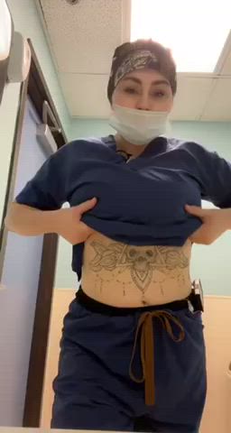 big tits boobs Bouncing melons gigantic boobies NSFW Natural titties Nurse titties Titty Drop Porn GIF