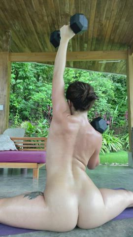 Fitness petite Tease Workout Porn GIF