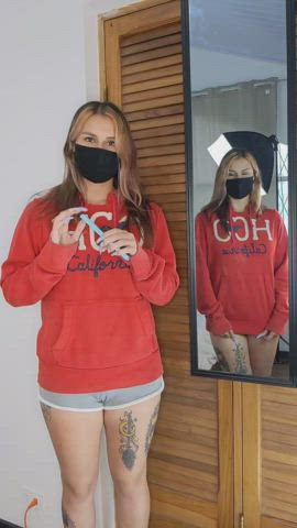 charming Flashing Innocent OnlyFans Perky petite teenie TikTok melons Porn GIF