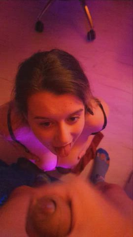 Amateur monstrous boobs tits spunk sperm In Mouth Cumshot lovely Facial teen Porn GIF