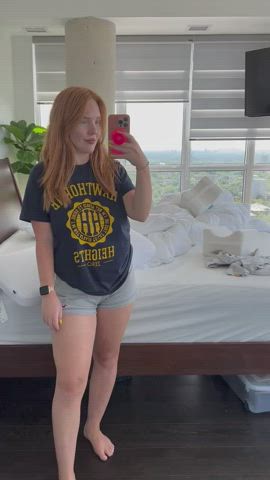 Amateur enormous boobies Blue Eyes boobs OnlyFans red hair titties Titty Drop Porn GIF