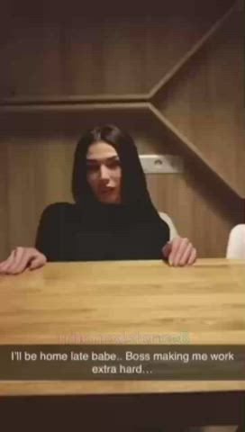 bj Boss Caption Cheating Coworker jizz Cumshot Facial Office Porn GIF