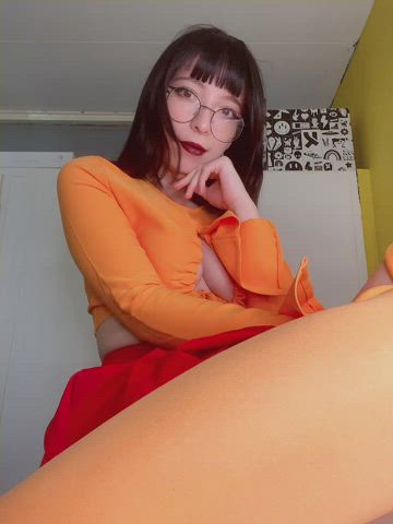 Alt Amateur pretty Glasses Innies pussy Shaved cunt young TikTok Porn GIF