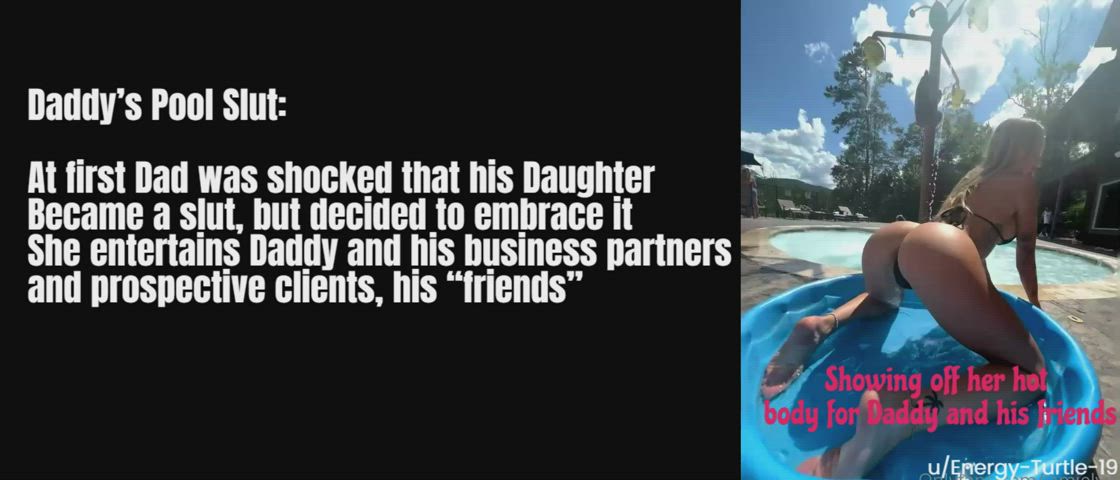 Caption Daddy Daughter Family Fantasy Pool Role Play Taboo Porn GIF
