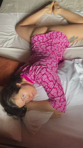 Natural titties thin Tease Porn GIF