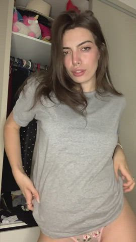 titties Pale Undressing Porn GIF