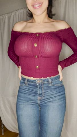 Arab monstrous breasts Bouncing breasts Jeans Step-Daughter Step-Sister teen Tit Worship Titty Drop Porn GIF