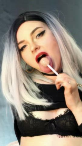 Ahegao blowjob sperm Gamer whore gf lady GF Tongue Fetish Porn GIF