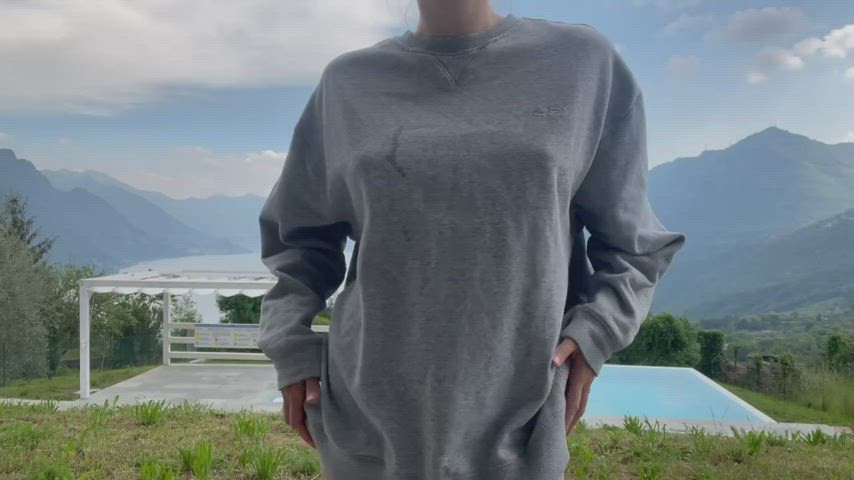 ass boobs Lake Natural breasts Pornstar Public twat Strip Striptease Porn GIF