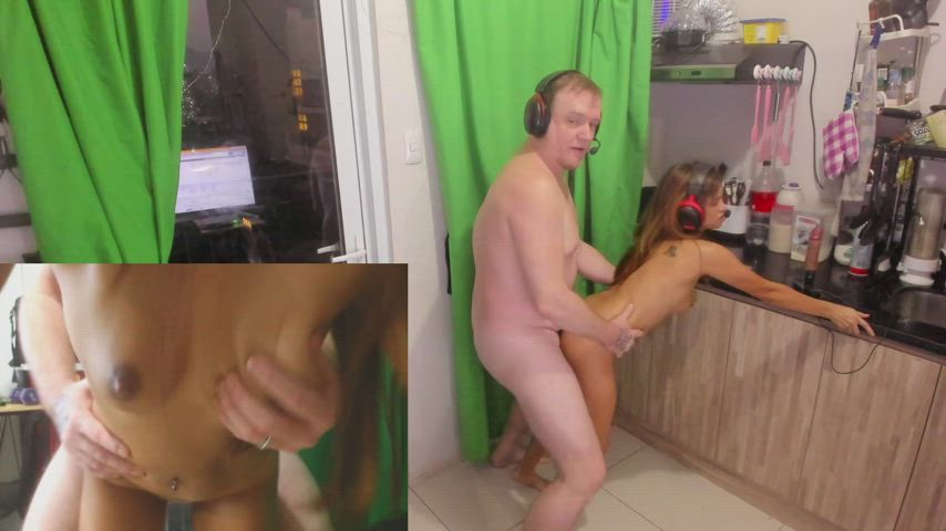 asian couple Creampie Interracial Natural tits OnlyFans Real couple lovely Gaming lovers skinny Standing Doggy Porn GIF