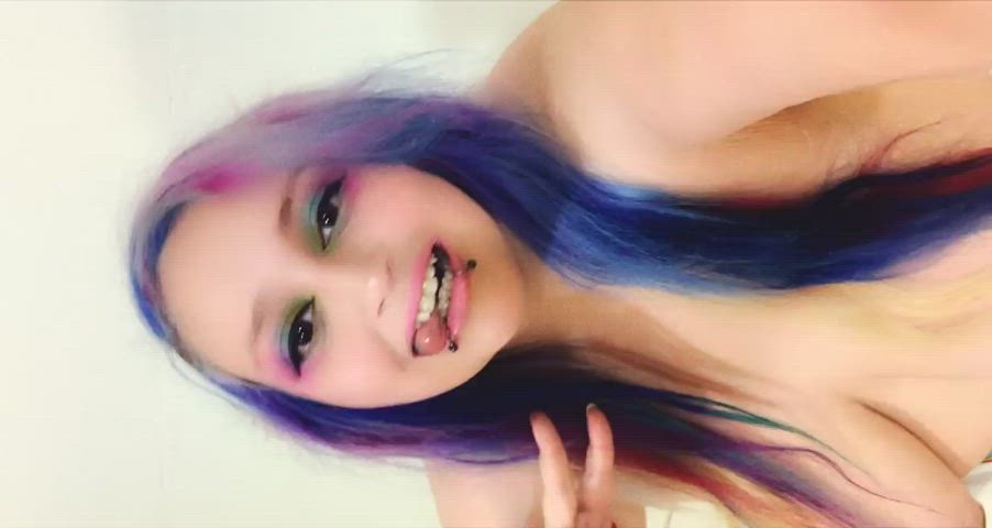 BBW giant titties boobies Chubby pretty Exhibitionist Lesbian teenie melons Porn GIF