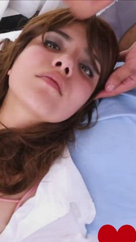 Babe Bukkake spunk Cumshot pretty teen Porn GIF