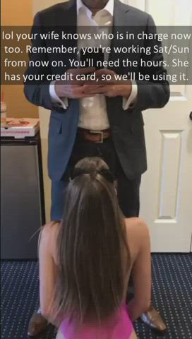 blowjob Boss Bull Caption Cheating Cuckold Humiliation sucking wife Porn GIF