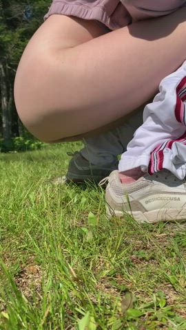 furry pussy Outdoor Pee Peeing Piss Pissing Public Porn GIF