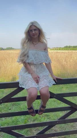 Amateur blonde Nude OnlyFans skinny Public pussy twat Spread Schoolgirl Porn GIF