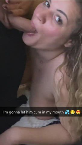 blowjob Caption Cheating Cuckold lovely Eye Contact Fantasy Hotwife swallowing Porn GIF