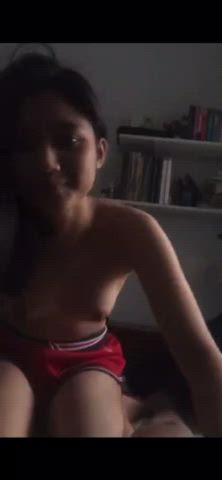 blowjob Desi GF Horny Hostel Indian thin Porn GIF