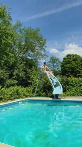 butt massive penis Cumshot Hands Free OnlyFans Pool Porn GIF