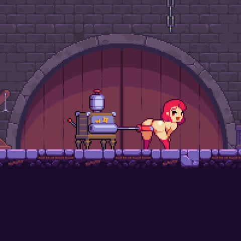 Fucking Machine Hentai red hair Porn GIF