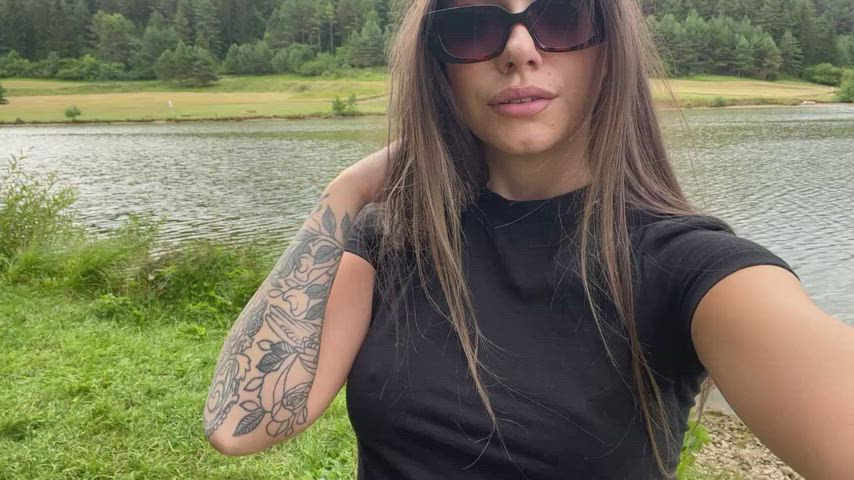 tits Flashing Nipples Public Tease melons Porn GIF