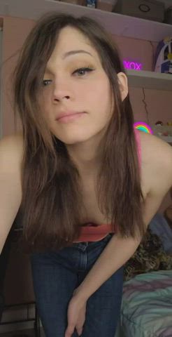 girl girlfriend chick dick girlfriend Trans woman Porn GIF