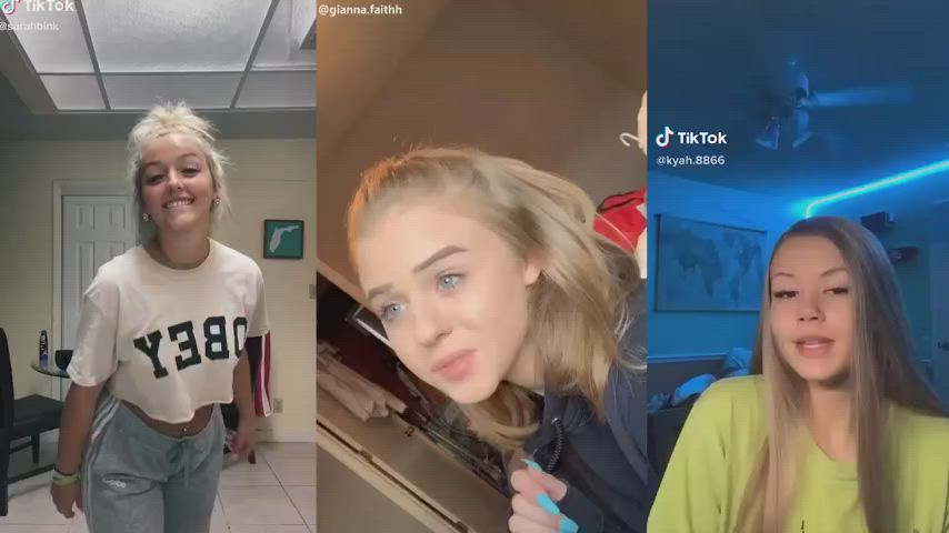 BBC cum Doggystyle PMV Split Screen Porn young TikTok White chick GF woman Porn GIF