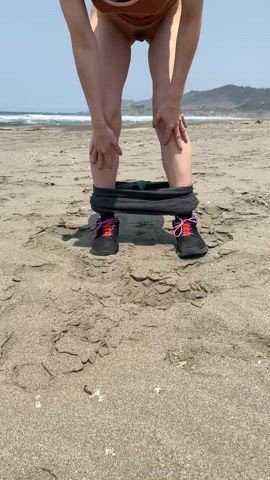 Beach Golden Shower Outdoor Pee Peeing Piss Pissing Public Porn GIF