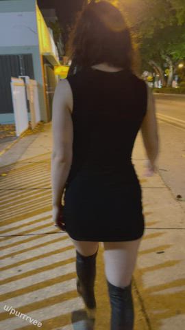 Bending Over booty Plug Exhibitionism Exhibitionist Goth Outdoor Public Twerking Upskirt Porn GIF