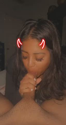 oral sex penis Worship Hotwife Porn GIF