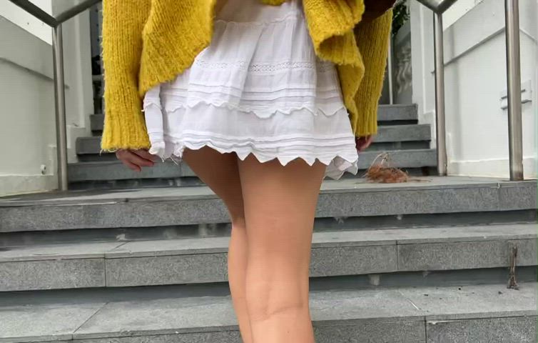 booty butt Spread butthole booty booty Plug Exposed Outdoor Public Upskirt Porn GIF