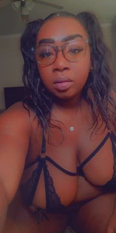 BBW large melons ebony Natural boobs Nipples Pierced Spit breasts Titty Drop Porn GIF