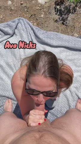 big dong big titties blowjob Caught MILF Outdoor Public Porn GIF