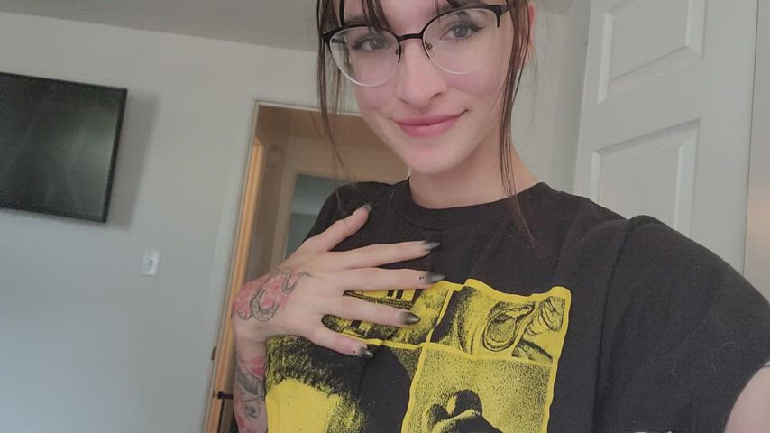 Goth Small tits Tiny Porn GIF