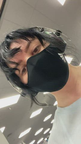 Amateur huge titties Exhibitionism Exhibitionist Fake titties Flashing Gym Pierced Public Titty Drop Porn GIF