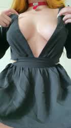 Alt huge titties breasts Dress Goth Innies cunt ginger Upskirt Porn GIF